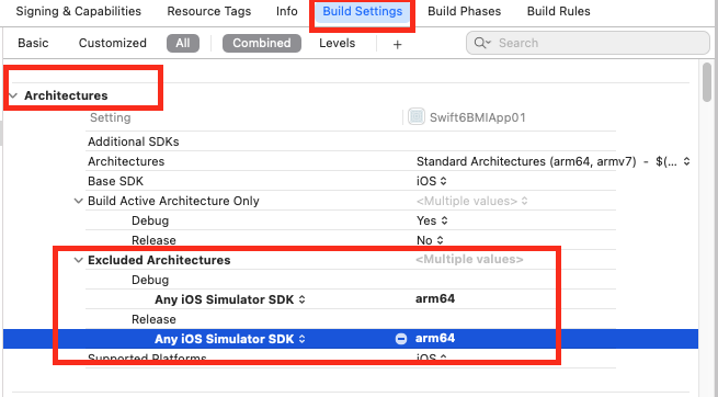 excluded-architectures-xcode